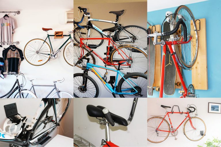 10 Beste Manieren Om Een Fiets Op Te Hangen (2024) 1 Collage verschillende fiets ophangsystemen