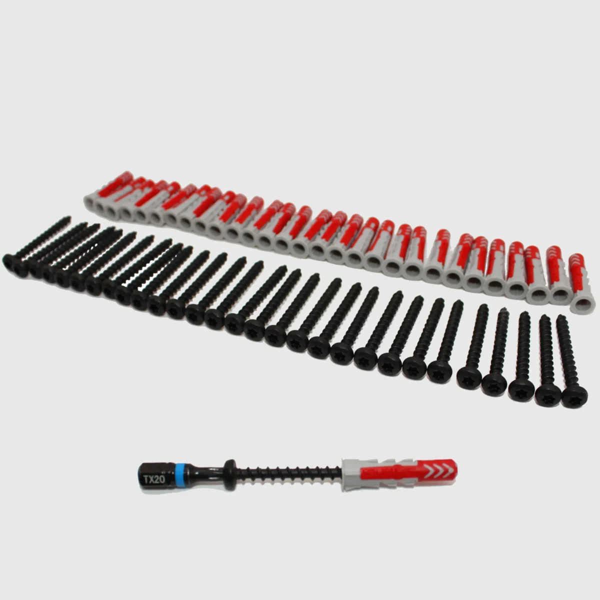 fischer Pluggen en Schroeven set 6mm zwart